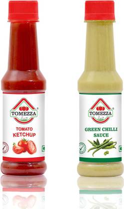 tomezza Tomato Ketchup and Green Chilli Sauce Pack of 2 (Each 200g) Sauces & Ketchup