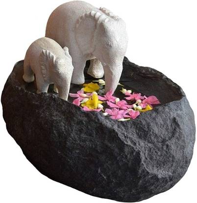 GiftingBestWishes Elephant Urli | Elephant Uruli (Lightweight Concrete) Decorative Showpiece  -  30 cm