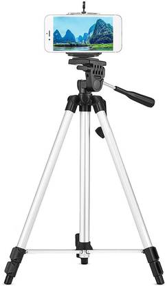 TECHOMANIA Tripod Big for Camera, DSLR, Mobile All in ONE Stand Robust N Strong 55 Inches for YouTube, Family Kids Picnic Live Video Recording and Photoshoot with Mobile Holder Tripod Kit