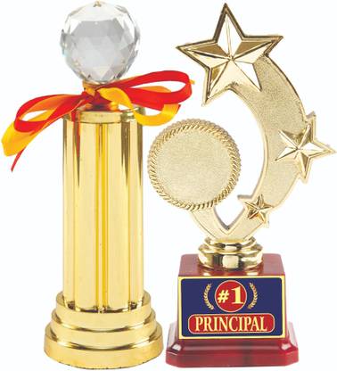 AARK INDIA Principal Birthday/Anniversary/Festival/Teachers Day Gift:Trophy Combo Set (PC001570) Trophy