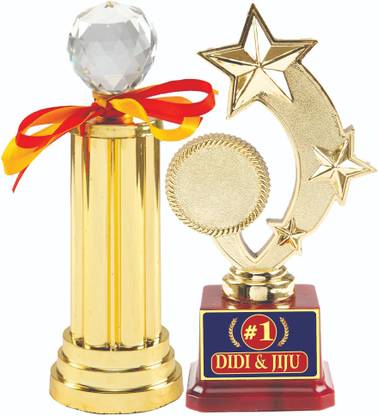 AARK INDIA Didi Jiju Couple Anniversary/Festival Gift:Trophy Combo Set (PC001575) Trophy