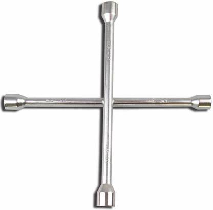 SMG 4 Way Car Wheel Nut Cross Rim Brace Spanner 4 Way Wheel Spanner 17,19,21,23 Double Sided Flare Nut Wrench 4 Way Car Wheel Nut Cross Rim Brace Spanner 4 Way Wheel Spanner 17,19,21,23 Double Sided Flare Nut Wrench Double Sided Lug Wrench