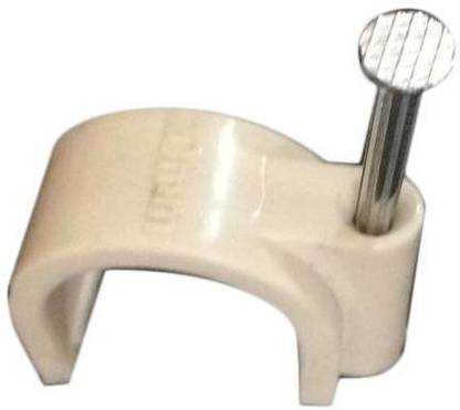 mandeetri 25 MM (1 INCHS) SHADDLE, PIPE CLAMP, TIE, CLIP FOR WALLS, FLOORS, WOODEN PANELS, FALSE CEILING Plastic Cable Wraptor Cable Tie