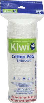 KIWI COTTON PADS (Pack of 1) PARLOUR PACK in a Ziplock Bag 100pc