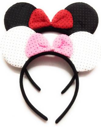 TrendSetter MICKEY MOUSE HAIRBAND/HEADBAND FOR GIRLS (SET OF 2 PIECES) RANDOM COLOR Head Band