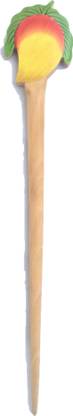 Jain Export Juicy Mango hand painted Wooden Hairstick for women and girls Bun Stick