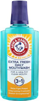 Arm & Hammer 3 In 1 Extra Fresh Daily Mouthwash made in England - cool mint