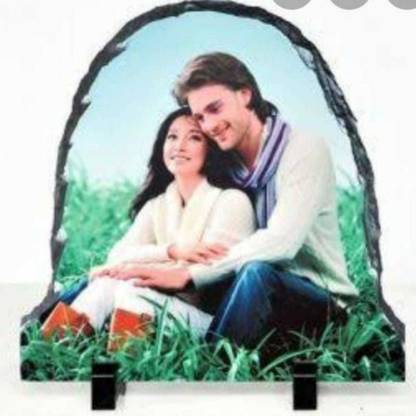 personalized printing White Marble Table Photo Frame