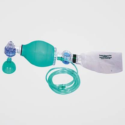 Medisafe Silicone Ambu Bag Child Set Green Resuscitator Manual Resuscitator Respiratory Exerciser