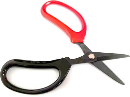 SayOK Red & Black Scissor (Leather trimming Scissor) Small Plant cutting/trimming Scissor) Scissors