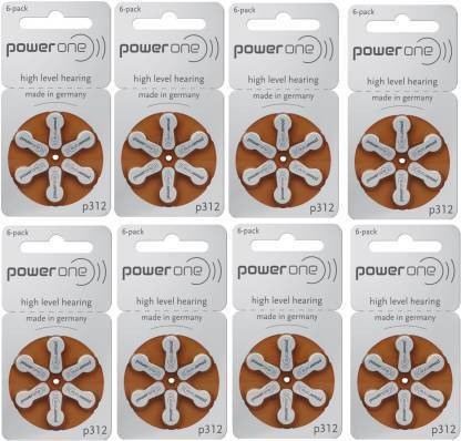 Power one P312 Hearing Aid Batteries 1.45V 8 patta (48 battery) Button Cells Stethoscope Case (Silver) P312 Hearing Aid Batteries 1.45V 5 patta-0011 Stethoscope Case