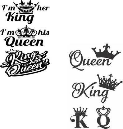 Ordershock King Queen Lion with King & Queen Couple Combo Waterproof Temporary Body Tattoo
