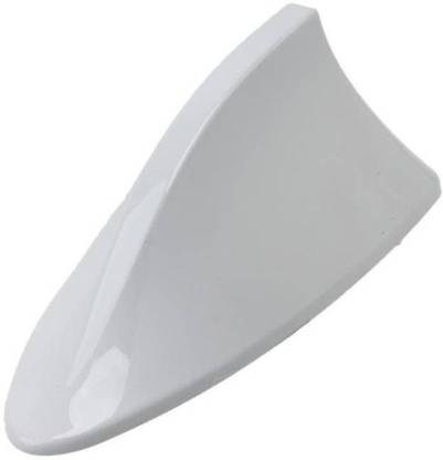 Uniqon ACE0002 Universal Latest Design Cool Exterior Decorative Stylish (White Color) Aerial Shark Fin Car Roof Imitation/Show Antenna Car Accessories (Universal For All Cars) Satellite Vehicle Antenna