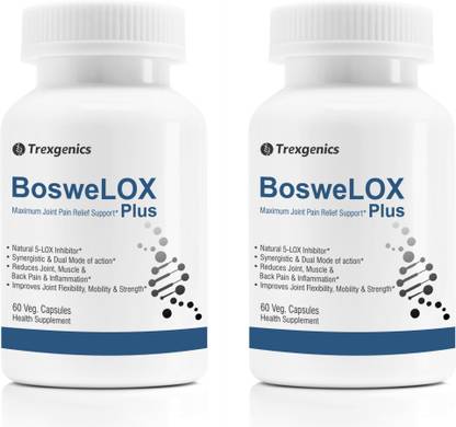 Trexgenics BOSWELOX PLUS Joint Pain Support Boswellia Serrata Cissus Dual Action