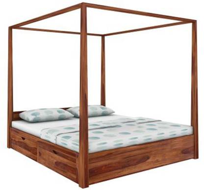 Furnizy Poster Bed With Storage Solid Wood King Drawer In India At Flipkart Com Storage Solid Wood King Drawer Bed, King Size Four Poster Bed With Storage