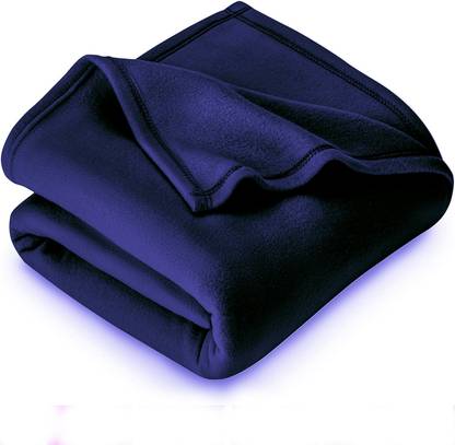 Home Stylish Solid Double Fleece Blanket for  AC Room