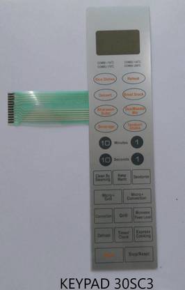 Samyra Microwave Oven Membrane Keypad Compatible/Replaceable with Microwave Model No - 30SC3 Electronic Components Electronic Hobby Kit