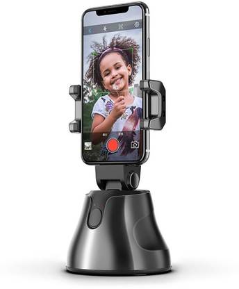 IMMUTABLE RRT-2 360 Rotation auto face Tracking Smart Shooting Camera Holder Mount,unmanned Smart Object Tracking Camera Phone Holder Mount Compatible with All iPhone and Android Phone 2 Axis Gimbal for Mobile