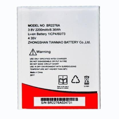 Full Life Mobile Battery For  Intex Cloud Crystal 2.5D BR2276A