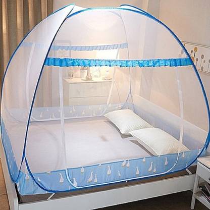 try best Polyester Adults Washable Double Bed Foldable Mosquito Net Without Base Cloth, Portable Double Bed Mosquito Net/Tent, Folding Mosquito Net with 2 Side Large Zipper Door (78x72X78 ft.) Mosquito Net