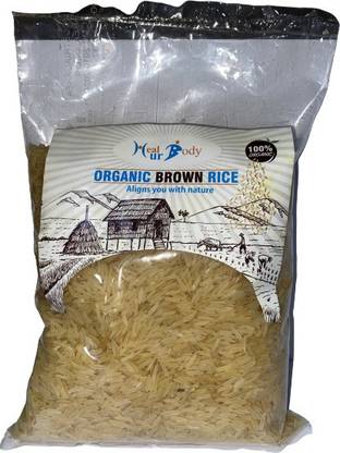 Healurbody Organic Brown Rice-1 Kg (Pack of 1) Brown Long Grain Rice (Long Grain)