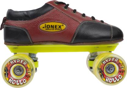 JJ Jonex Fix body Quad Shoe Skate Hyper Rollo Senior (Wheel Multicolor) (MYC) Quad Roller Skates - Size 10 ( 28 CM)