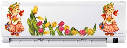 Decor hubb 28 cm AC Sticker Fridge Sticker Wall Sticker Split Ac Stickers Air Conditioner Sticker Standard Size Self Adhesive Sticker