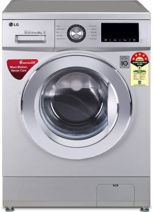LG 8 kg with Inverter ,5 Star Fully Automatic Front Load Washing Machine with In-built Heater Silver