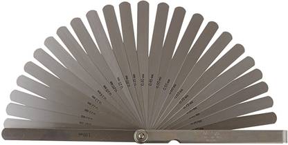 Mitutoyo 184-303s thickness gage/feeler gage, 0.05mm to 1mm, 28 leaves, straight, 150mm long leaves Micrometer Caliper