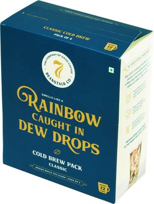7 beanstalk co Cold brew pack classic Large Pillow Pouch Box of Four Instant Coffee