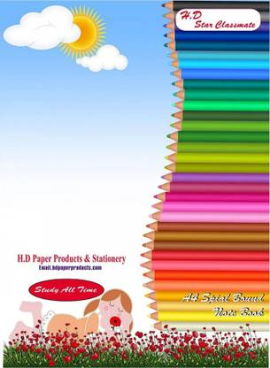 HDStarClassmate Spiral Notebook A4 Notebook Ruling Spiral Notebook 400 Pages