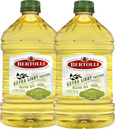 Bertolli Extra Light Tasting Olive Oil, 2L pack of 2 Olive Oil Plastic Bottle