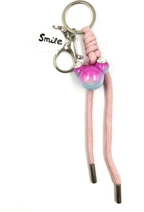 Good Goody Cute (Pink) Bag Hanging and Purse Hanging Studded Charm Keychain | Jewellery Accessory and Keyring Key Chain