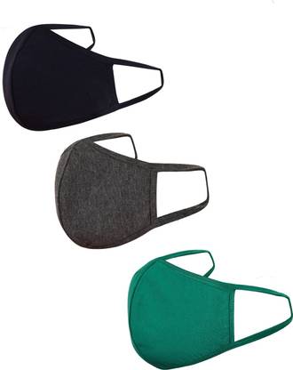 Trove Trove Soft Double Layer Fabric Face Mask Green::Grey::Navy Mask-GRGYNY-001-P03 Washable Cloth Mask