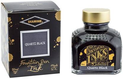 DIAMINE Diamine QUARTZ BLACK 80 ML Ink Bottle