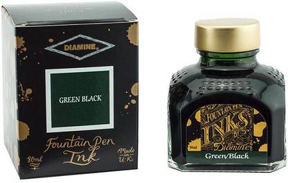DIAMINE GREEN BLACK 80 ML Ink Bottle
