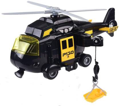 STYLO 1:20 Scale Rescue Advanced Simulation Helicopter with Flashing Light, Music & Sound | SWAT Chopper Friction Toy for Kids