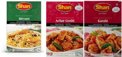 SHAN Masala Combo Pack of 3 Flavours (3X2) (Pack of 6 Pcs)