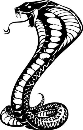 Sahaj Décor 33 cm King Cobra Standing Magnetic Sticker
