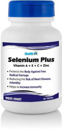 HealthVit Selenium Plus(Vitamins A, C, E, Zinc)60 Tablets