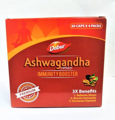 Dabur ASHWAGANDHA CAPSULES 20CAPSULES X 2PACKS