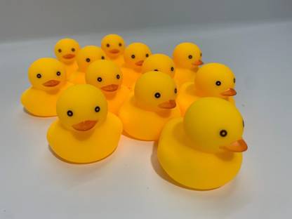 TSD MART Squeezy Quak-Quak Duck Family Set (Yellow,12pcs) Bath Toy