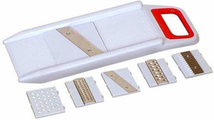 DNkitch Potato Onion Slicer and Grater Potato Slicer for Chips Veg Slicer Cutter 6 in 1 Vegetable & Fruit Grater & Slicer