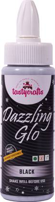 TastyCrafts Dazzling Glo | Pearlescent Food Colour for Cake Décor Black