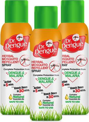 Dr. Dengue Herbal Mosquito Repellent Spray 50g (Pack of 3)