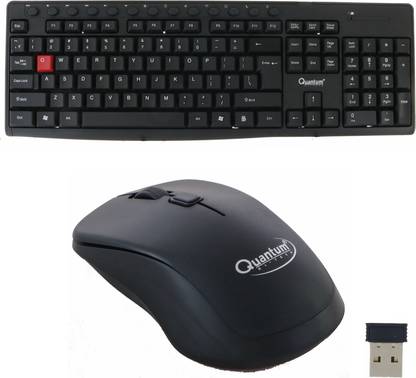 Quantum Hi-Tech QHM 9600 WIRELESS COMBO (KEYBOARD & MOUSE) Wireless Standard Multi-device Keyboard Compatible with Desktop, Laptop, Mac