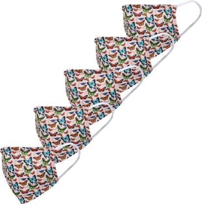 CREATIVE KID'S Butterfly Printed Reusable Face Mask CK-20037-P5 Face Mask Washable Cloth Mask