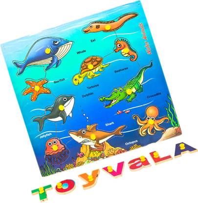 Toyvala Different Aquatic Themed Sea Animals & Different Species in A Puzzle toy(TW-113)