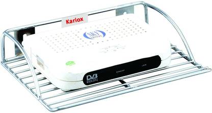 kariox Set Top Box / DTH Stand - Wall Mount Stand / Wifi Router Stand Stainless Steel Wall Shelf