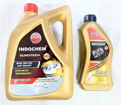 INDOCHEM EC-005 INDOCHEM EUROTECH SYNTEHTIC SAE 5W -30 API SN / CF 3.5 L + INDOCHEM ENDURA GEN NXT 4T API SN JASO Ma2 Full-Synthetic Engine Oil